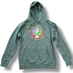 Dead and Company Final Tour 2023 Concert Merch Green Grateful Dead Hoodie